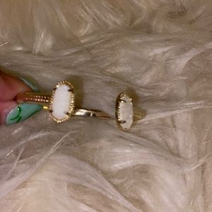 Kendra Scott Elton gold cuff iridescent drusy